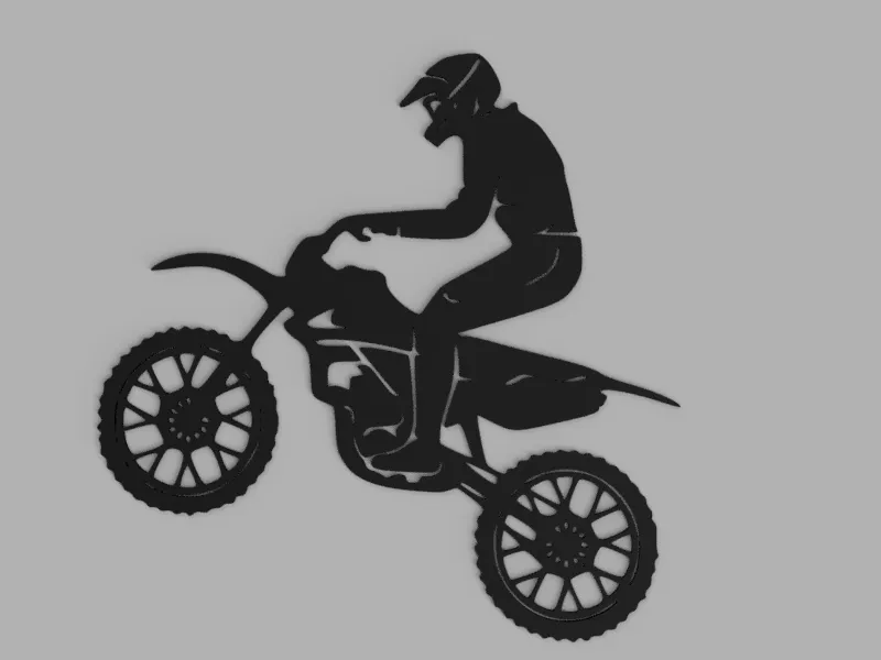 Motocross Silhouette Wall Art