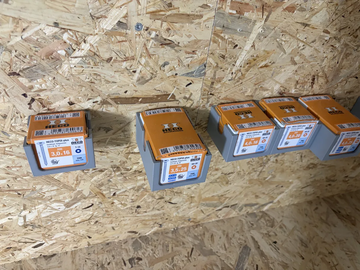 Wall Mount Screw Box Holder - HECO Topix Plus, photo 3 of 4 - Wall Mount Screw Box Holder - HECO Topix Plus Tools & Workshop