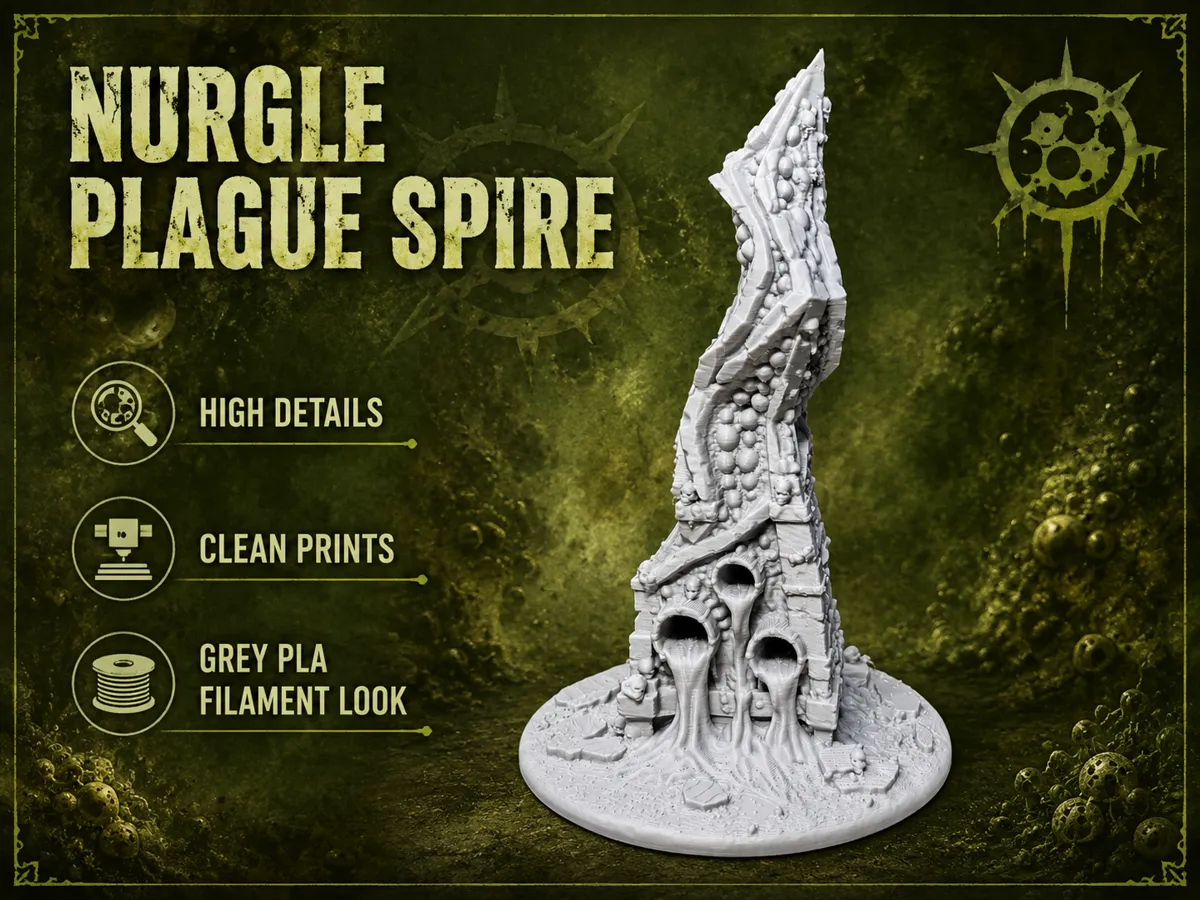 Nurgle Plague Spire, Corrupted Chaos Terrain - Terrain & Scenery, in stock