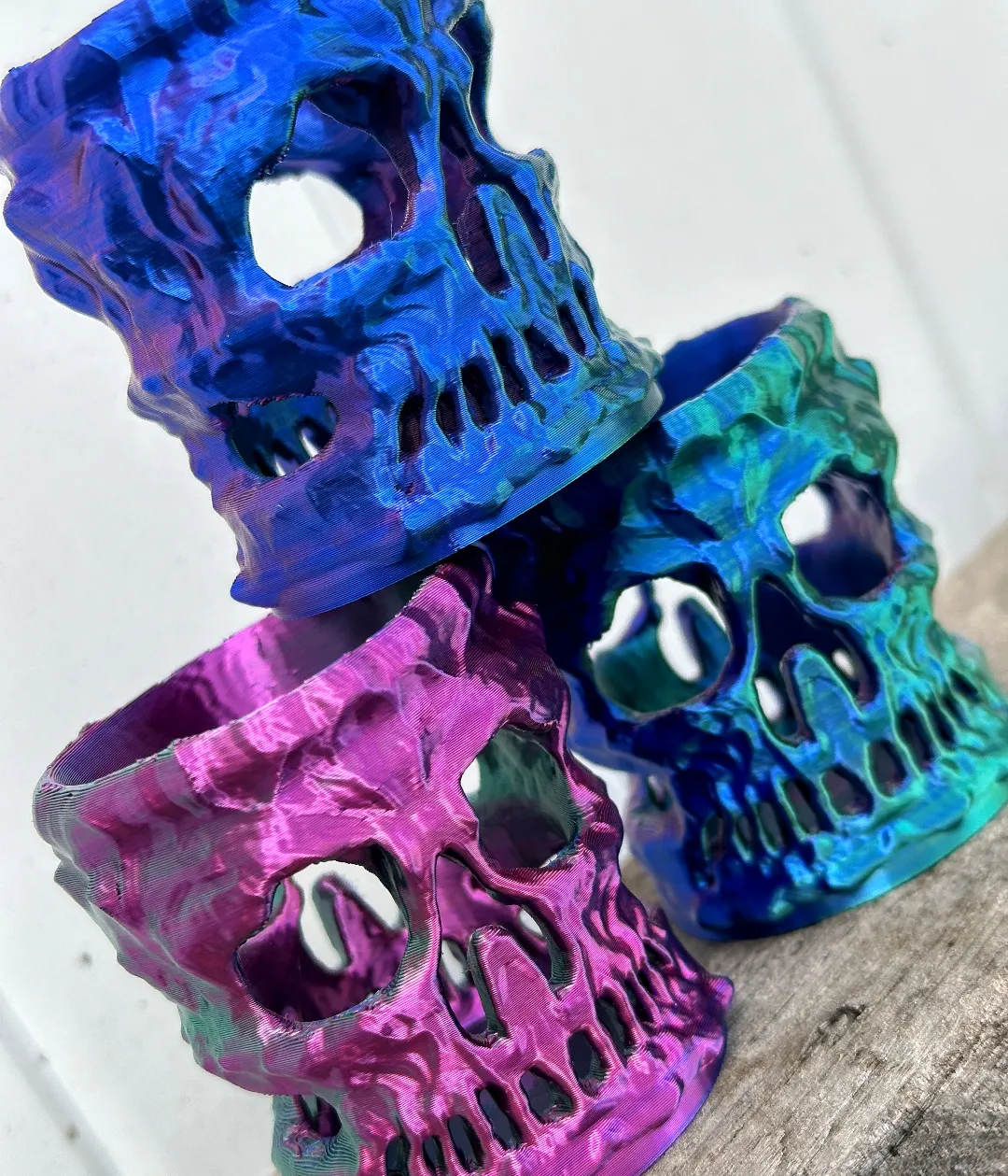 Swab Guardian Pen Holder Organizer Skull Sculpture