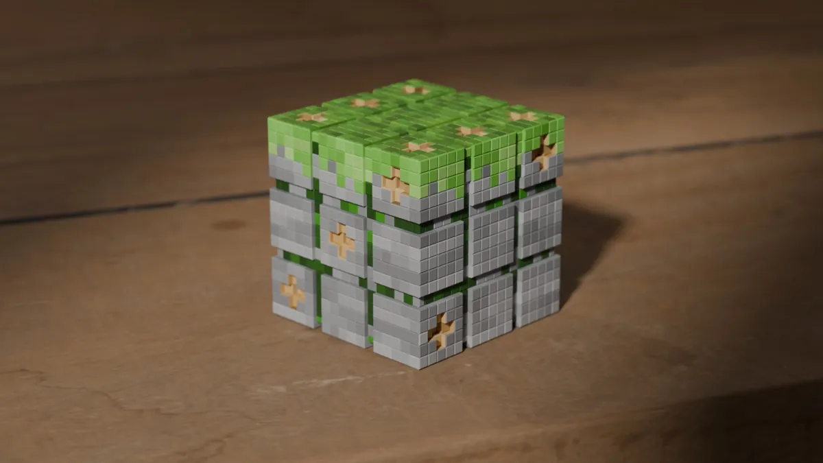 Minecraft Block D6 Dice, photo 3 of 4 - Minecraft Block D6 Dice Toys & Games