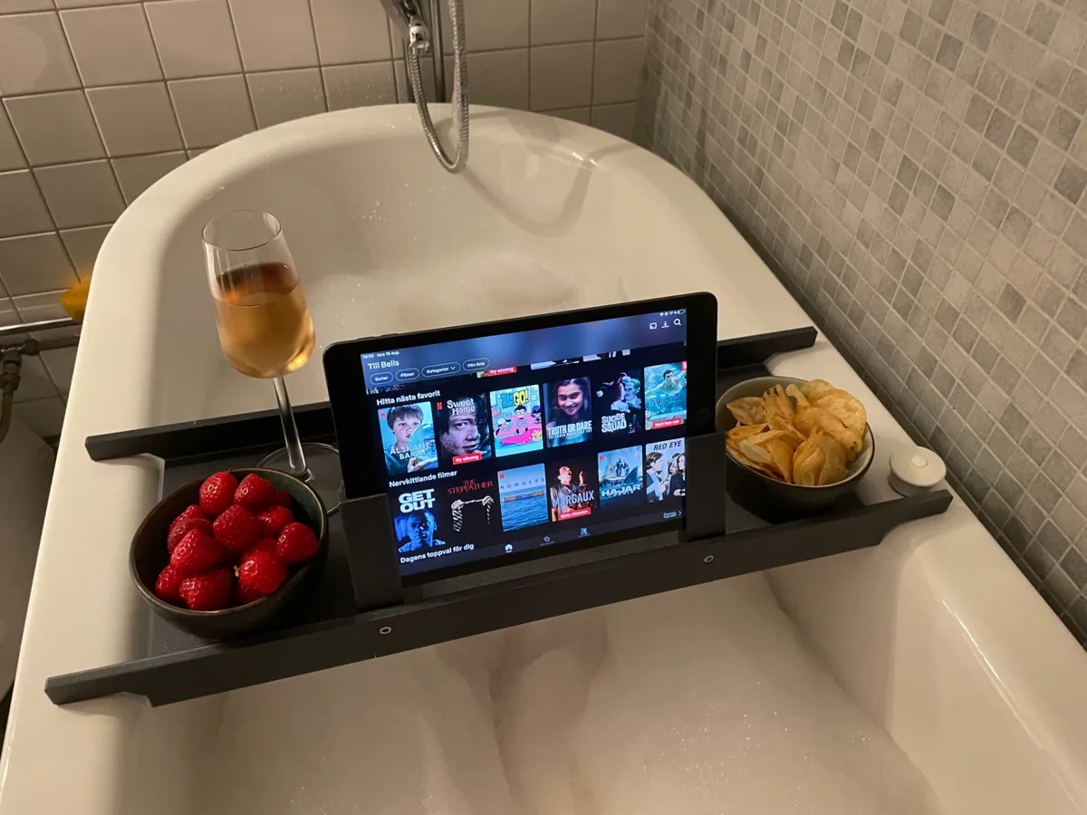 Bathtub table with foldable iPad stand - Home Accents, in stock in India