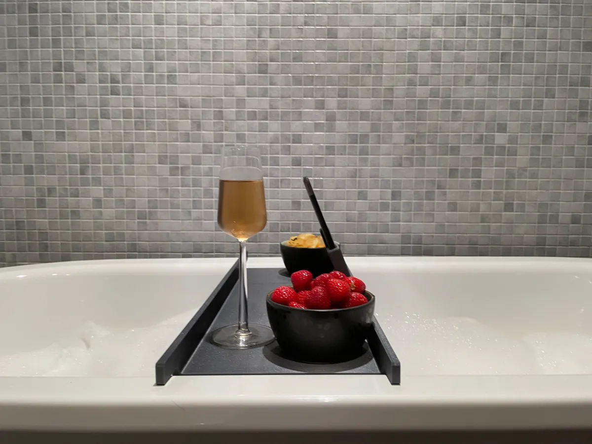 Bathtub table with foldable iPad stand, photo 3 of 4 - Bathtub table with foldable iPad stand Household