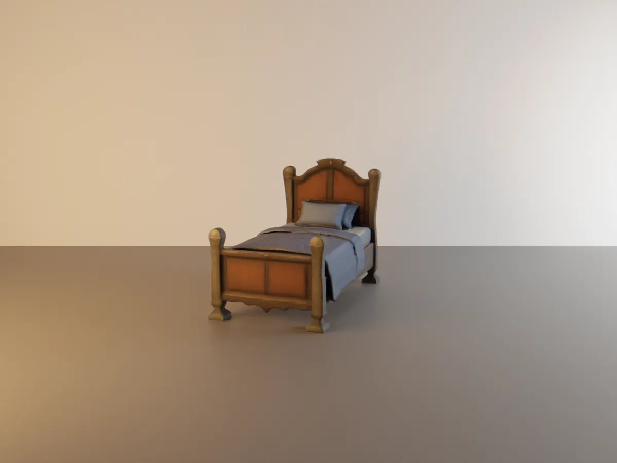 Wooden bed #2 - tabletop scatter terrain