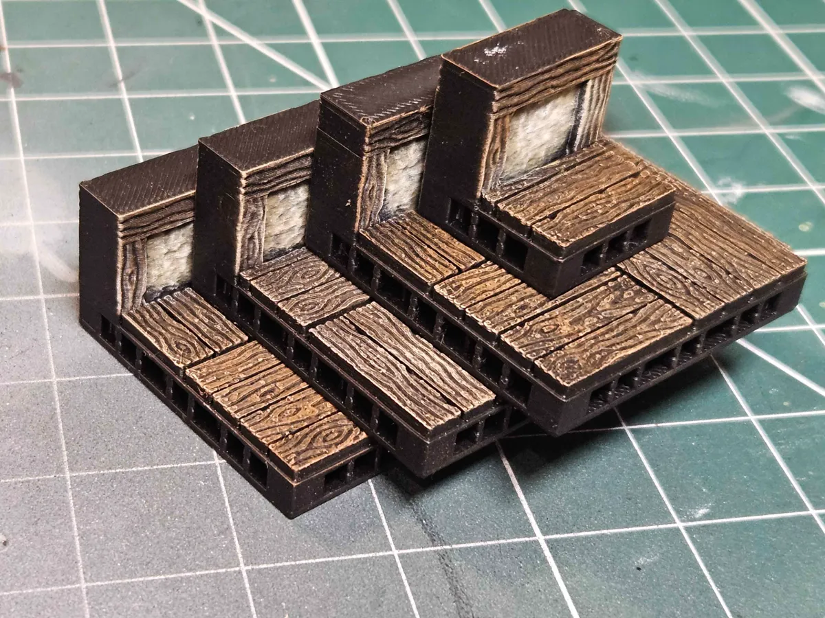 OpenForge Wooden Low Wall Tiles (Stucco), photo 2 of 3 - OpenForge Wooden Low Wall Tiles (Stucco) Toys & Games