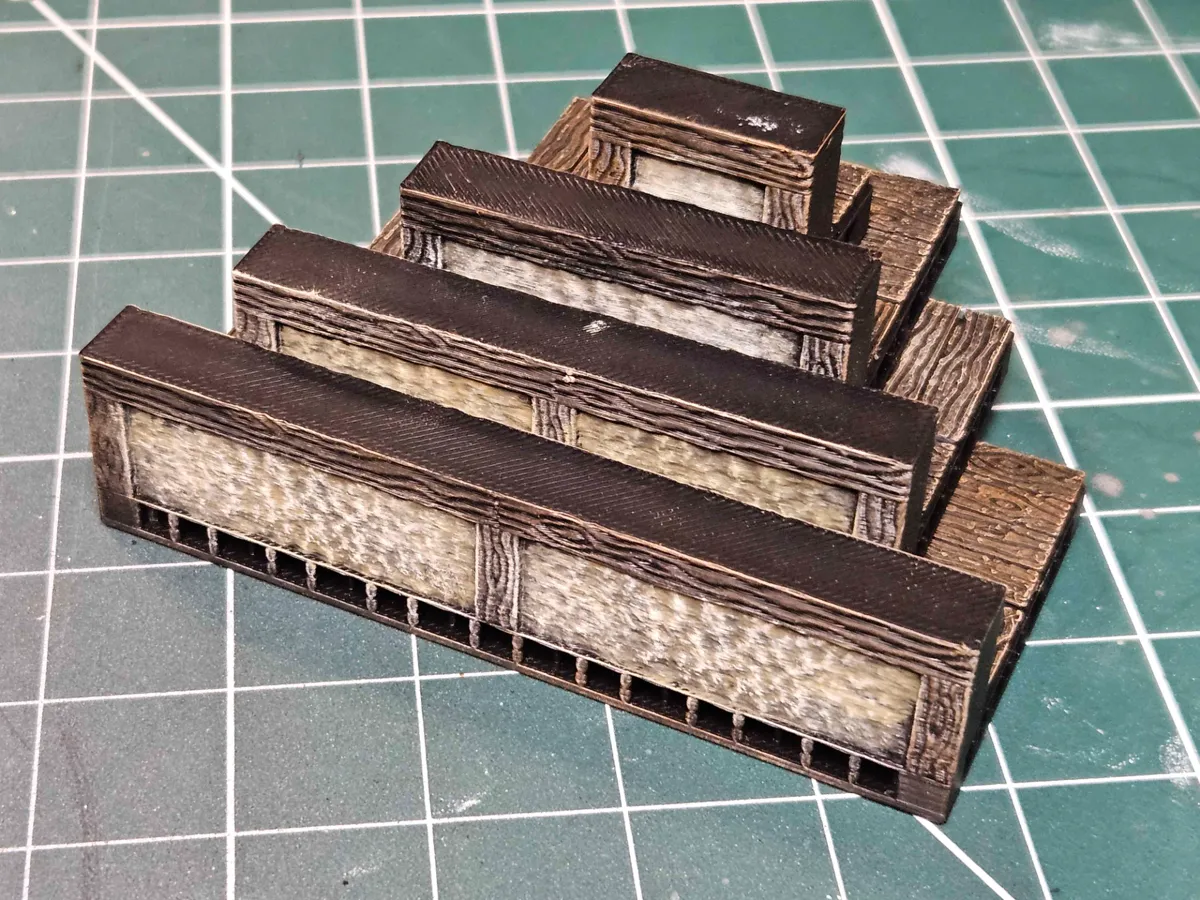 OpenForge Wooden Low Wall Tiles (Stucco), photo 3 of 3 - OpenForge Wooden Low Wall Tiles (Stucco) Toys & Games