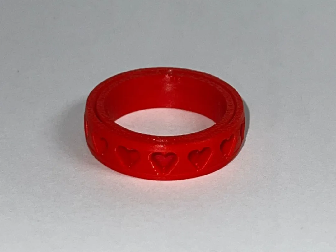 Fidget Ring Valentine Heart Set- 21 Sizes