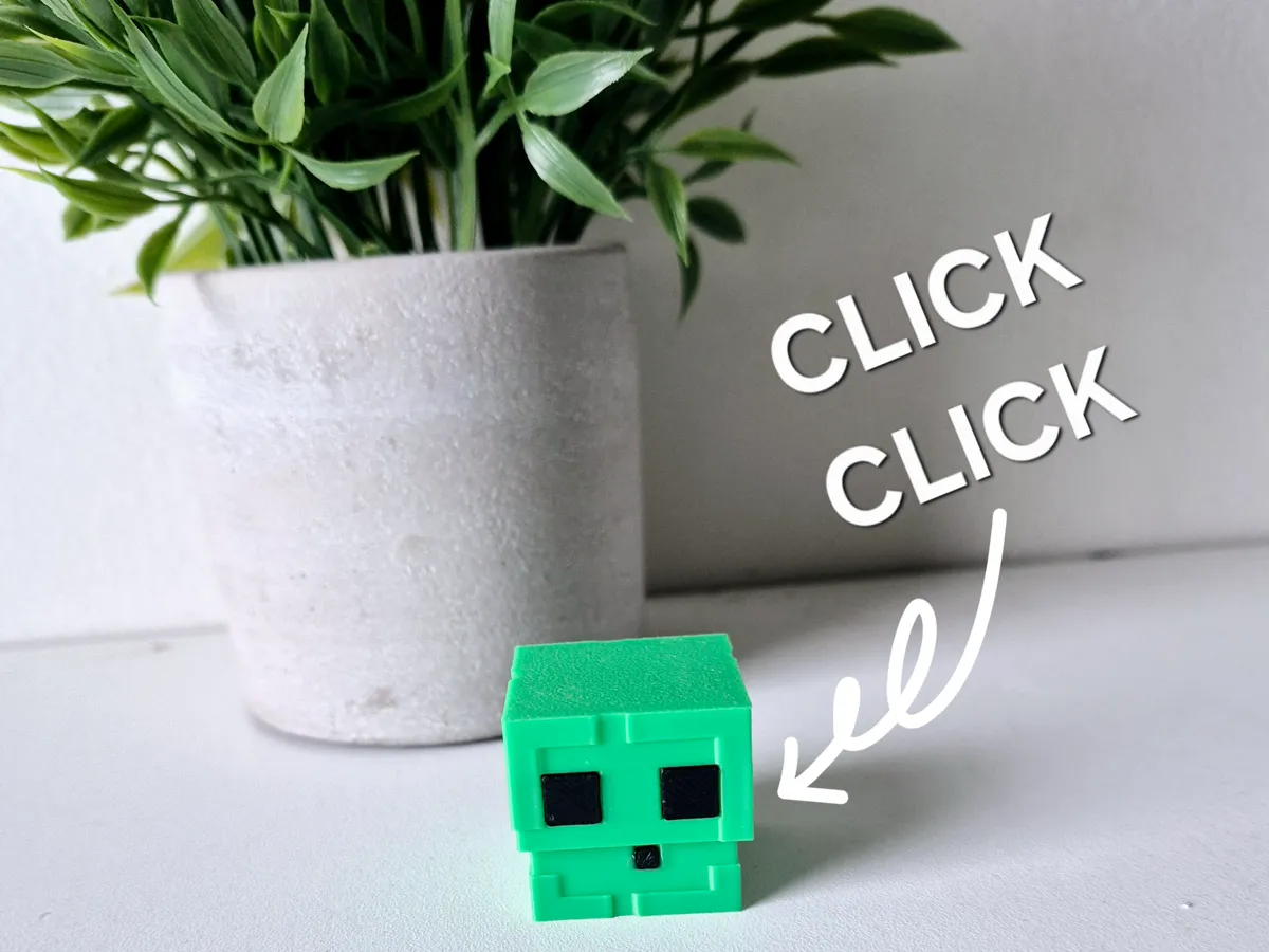 Minecraft slime inspired fidget clicker