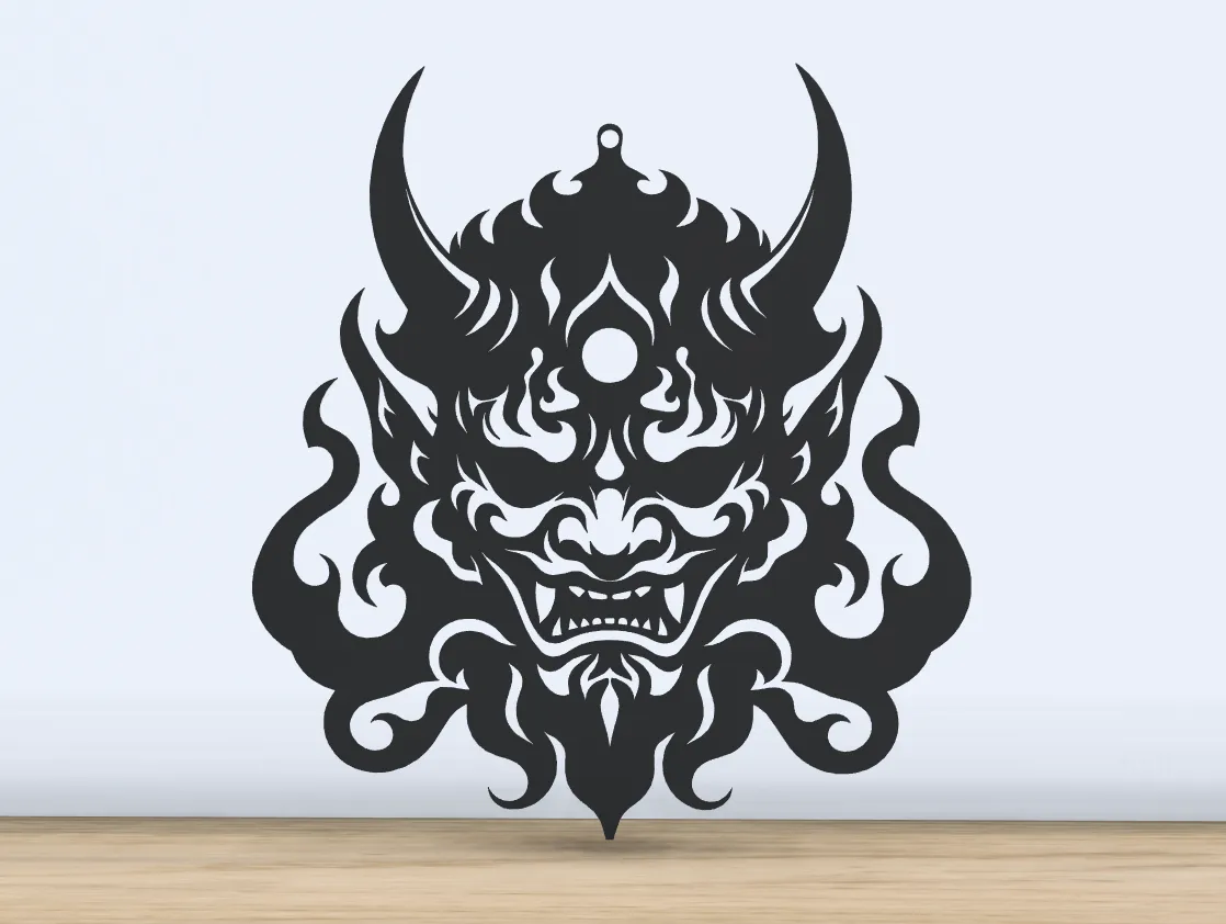 Oni Demon - 2d Art Silhouette - AI Generated