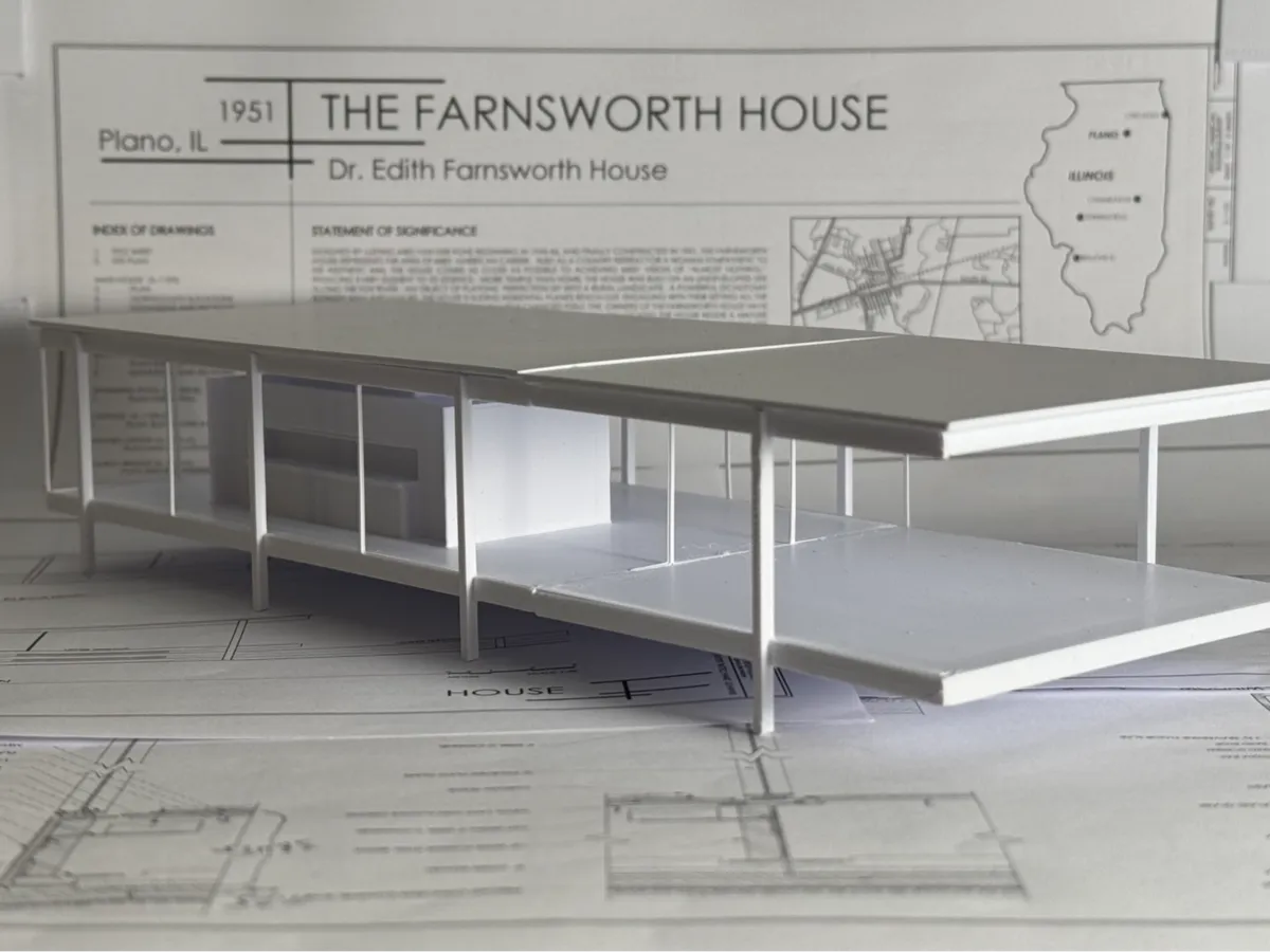Farnsworth House - 1:100 - architectural model