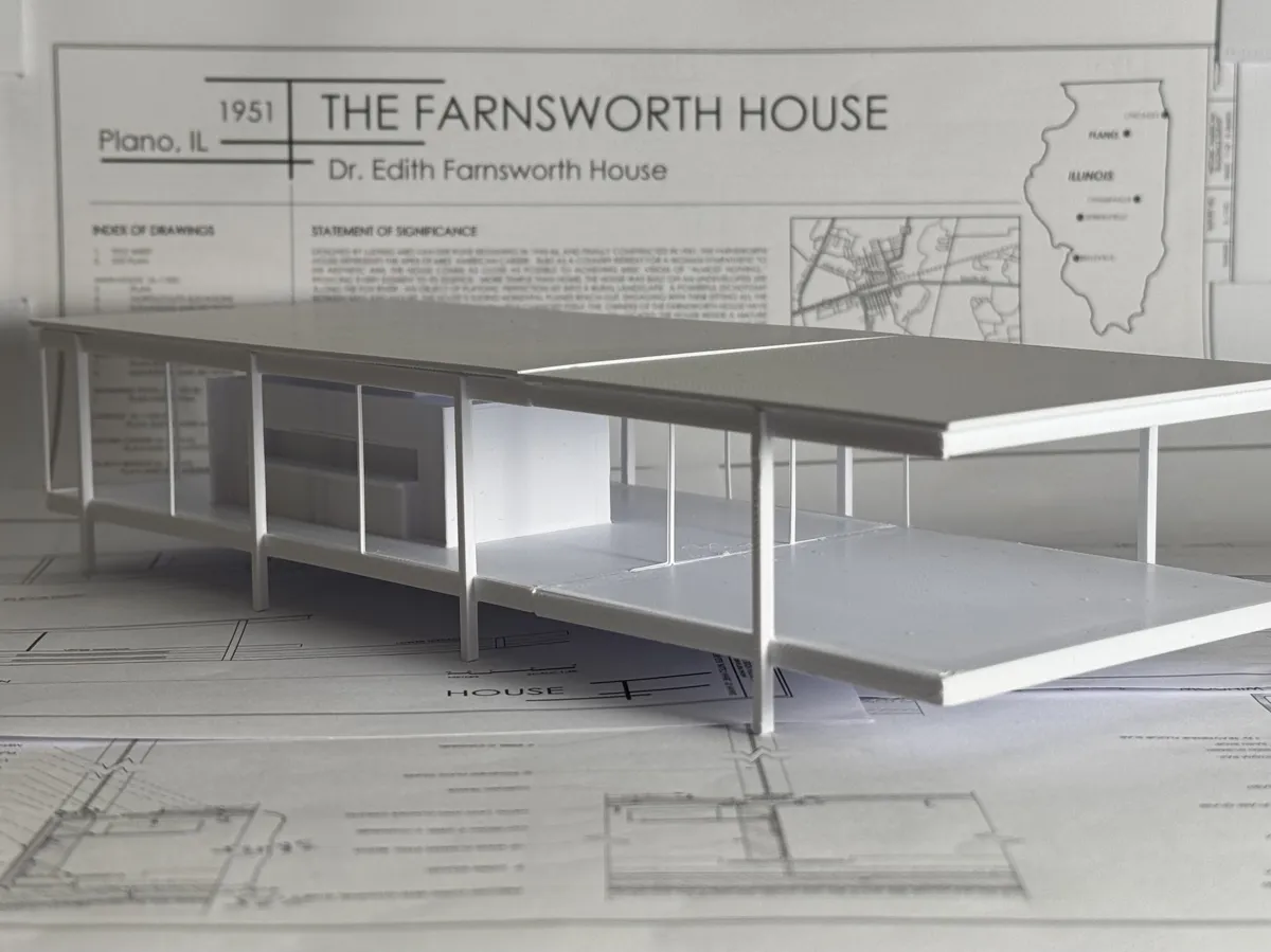 Farnsworth House - 1:100 - architectural model, photo 3 of 4 - Farnsworth House - 1:100 - architectural model Models, RC & Drones