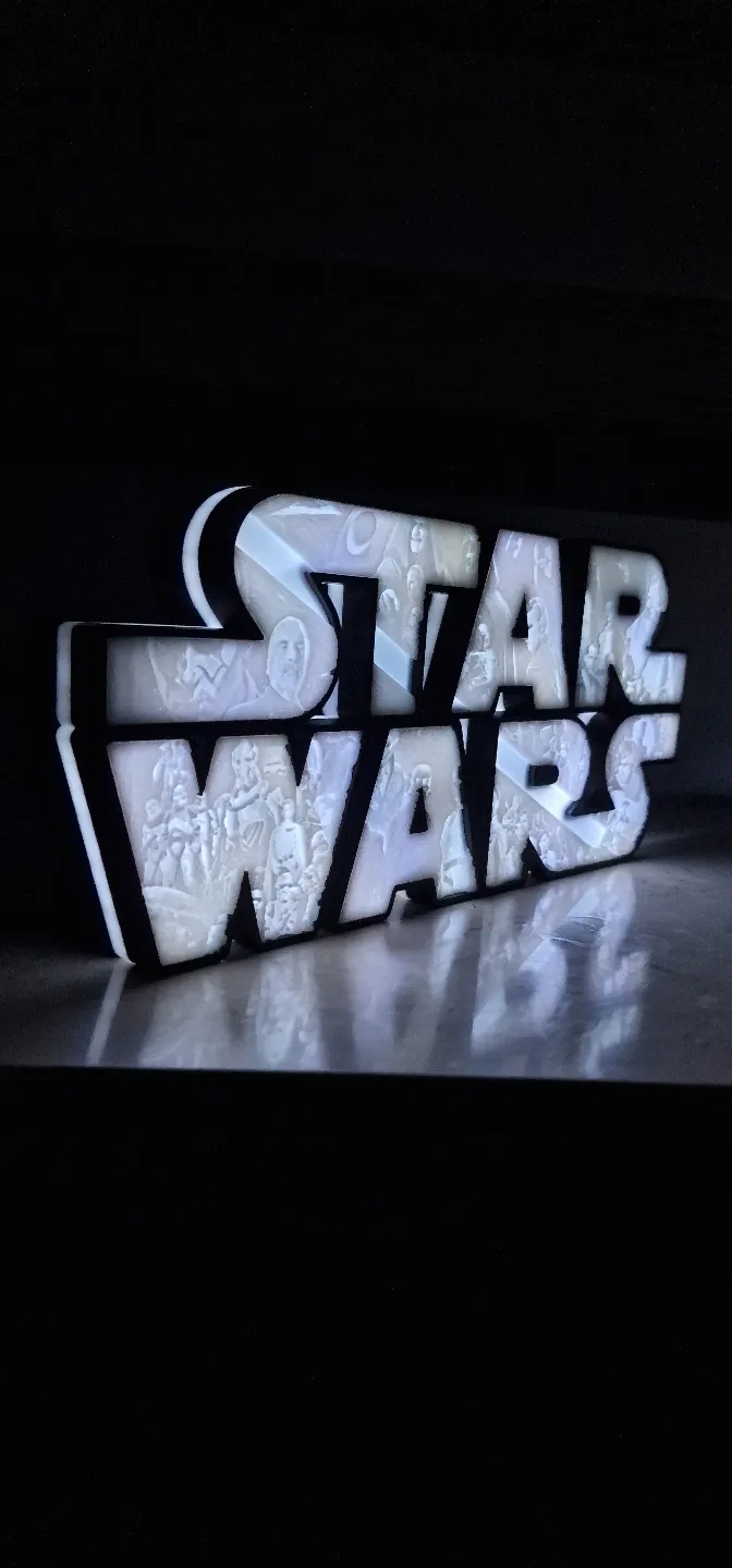 Star Wars inspired Lithophane Lightbox LED Lamp, photo 3 of 4 - Star Wars inspired Lithophane Lightbox LED Lamp Home Decor Items