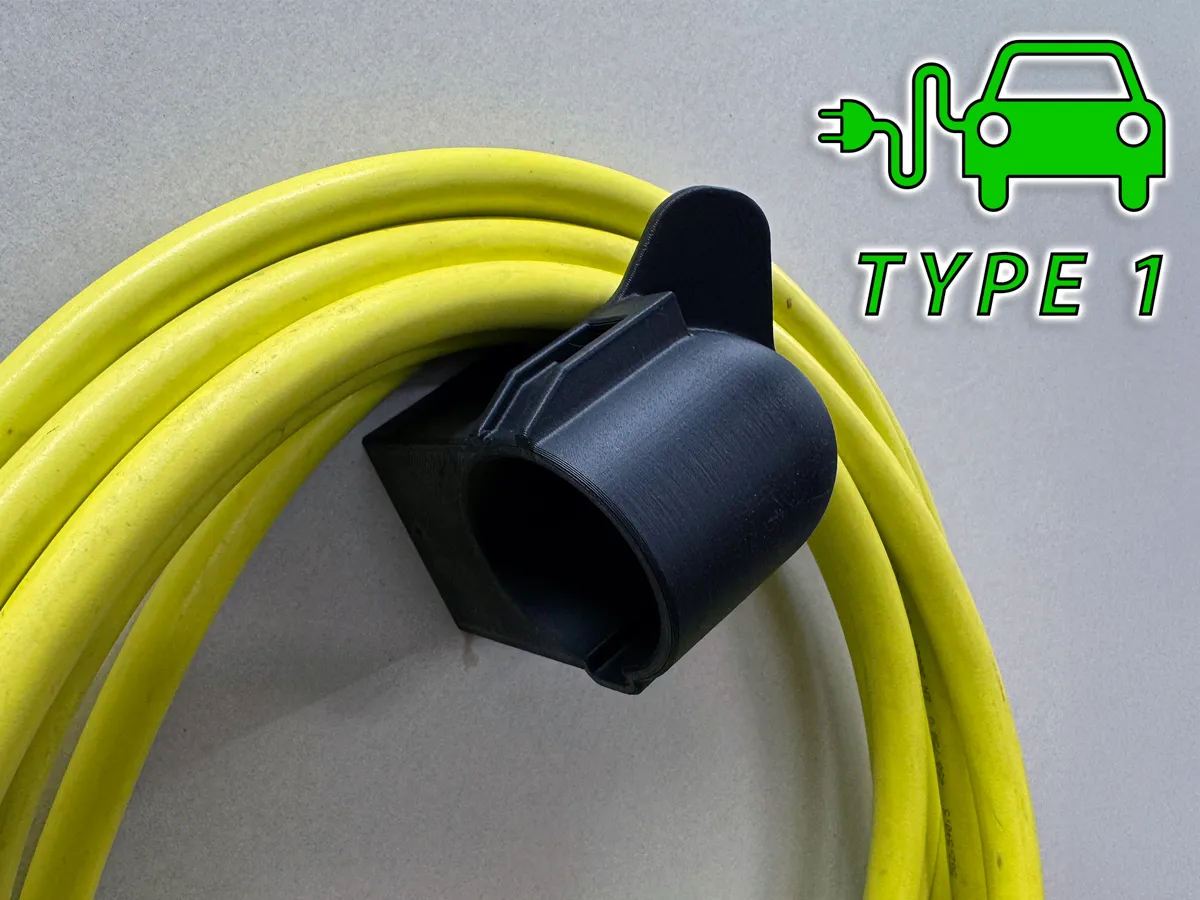 Type 1 EV Plug and Cable Holder, Low-Profile