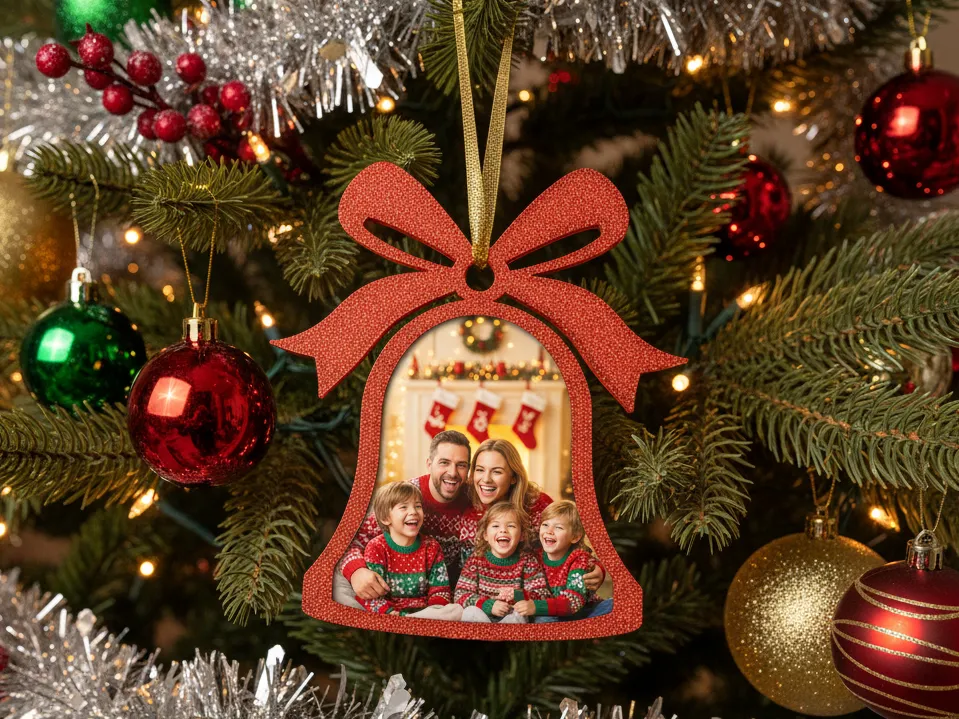 Christmas Tree Photo Frame Ornament Snap-Fit