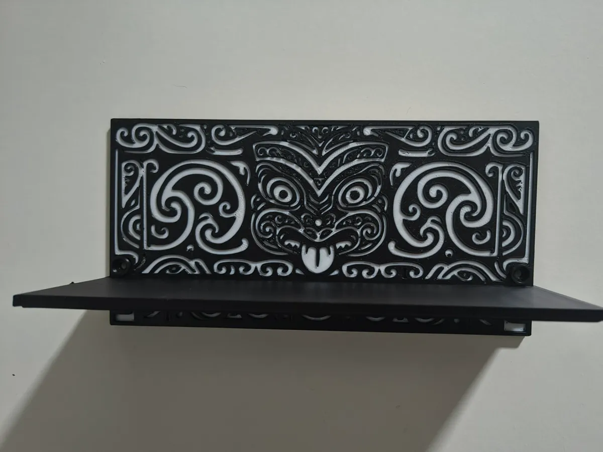 Maori Inspired Decorative Wall Shelf