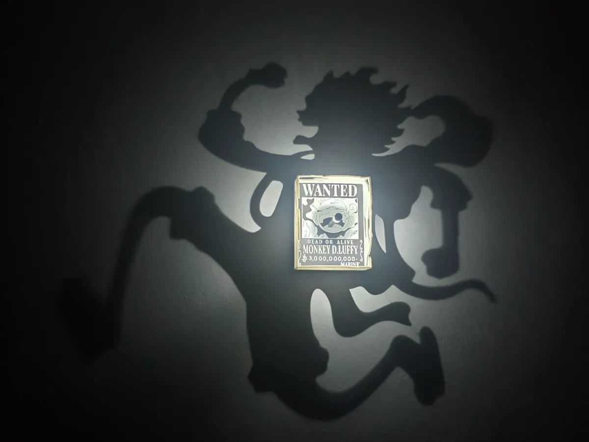 Lámpara de sombra Luffy Gear 5