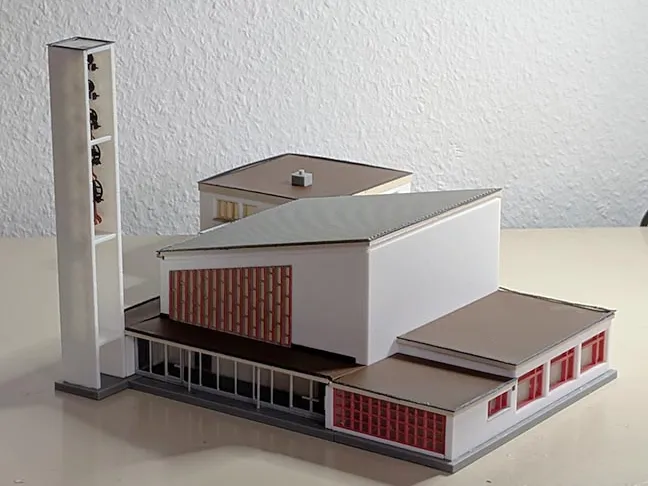 Modern Church H0 scale kit Turgi Switzerland - Architecture, in stock in India