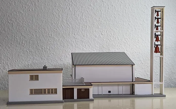 Modern Church H0 scale kit Turgi Switzerland, photo 2 of 4 - Modern Church H0 scale kit Turgi Switzerland Miniatures