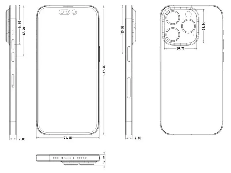 iPhone 14 Pro Scale Dummy Template, photo 3 of 4 - iPhone 14 Pro Scale Dummy Template Hobby & DIY