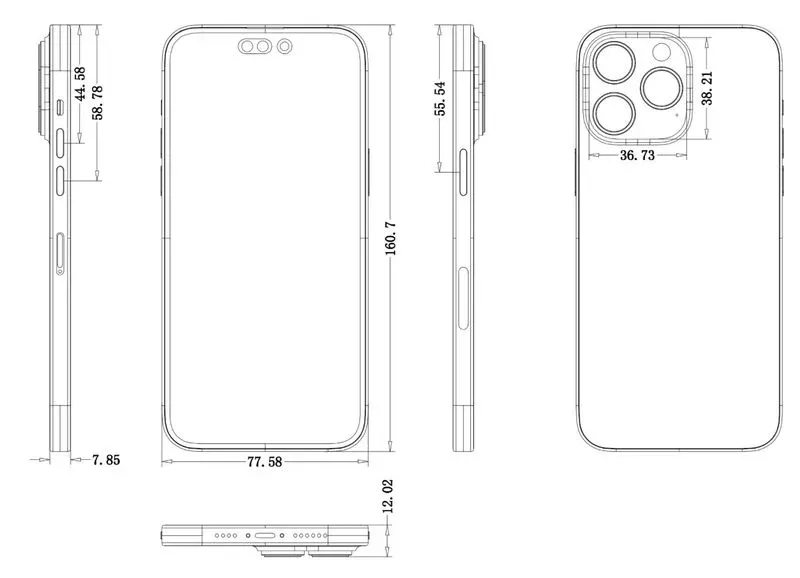 iPhone 14 Pro Scale Dummy Template, photo 4 of 4 - iPhone 14 Pro Scale Dummy Template Hobby & DIY