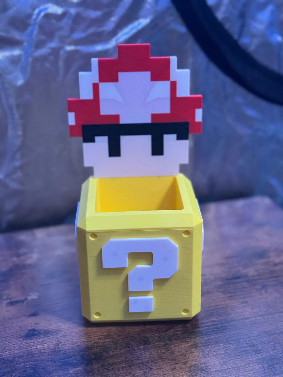 Mario Power Up Block Self Watering Planter, photo 2 of 4 - Mario Power Up Block Self Watering Planter Garden & Outdoor