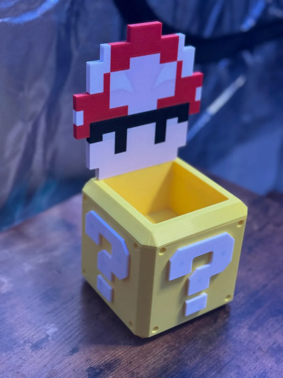 Mario Power Up Block Self Watering Planter, photo 3 of 4 - Mario Power Up Block Self Watering Planter Garden & Outdoor