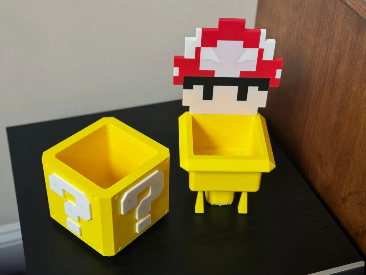Mario Power Up Block Self Watering Planter, photo 4 of 4 - Mario Power Up Block Self Watering Planter Garden & Outdoor