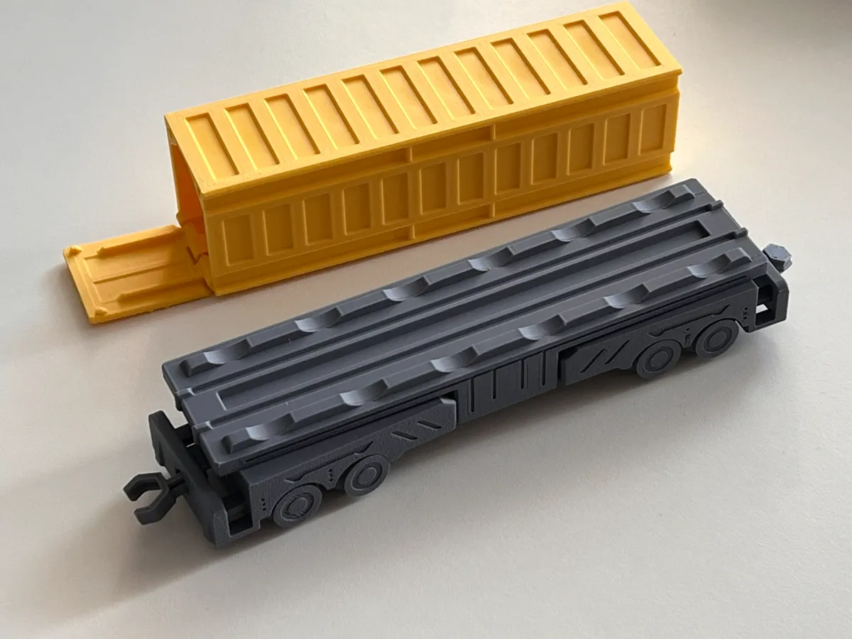 Flatcar Wagon with Container, photo 3 of 4 - Flatcar Wagon with Container Storage & Organisation