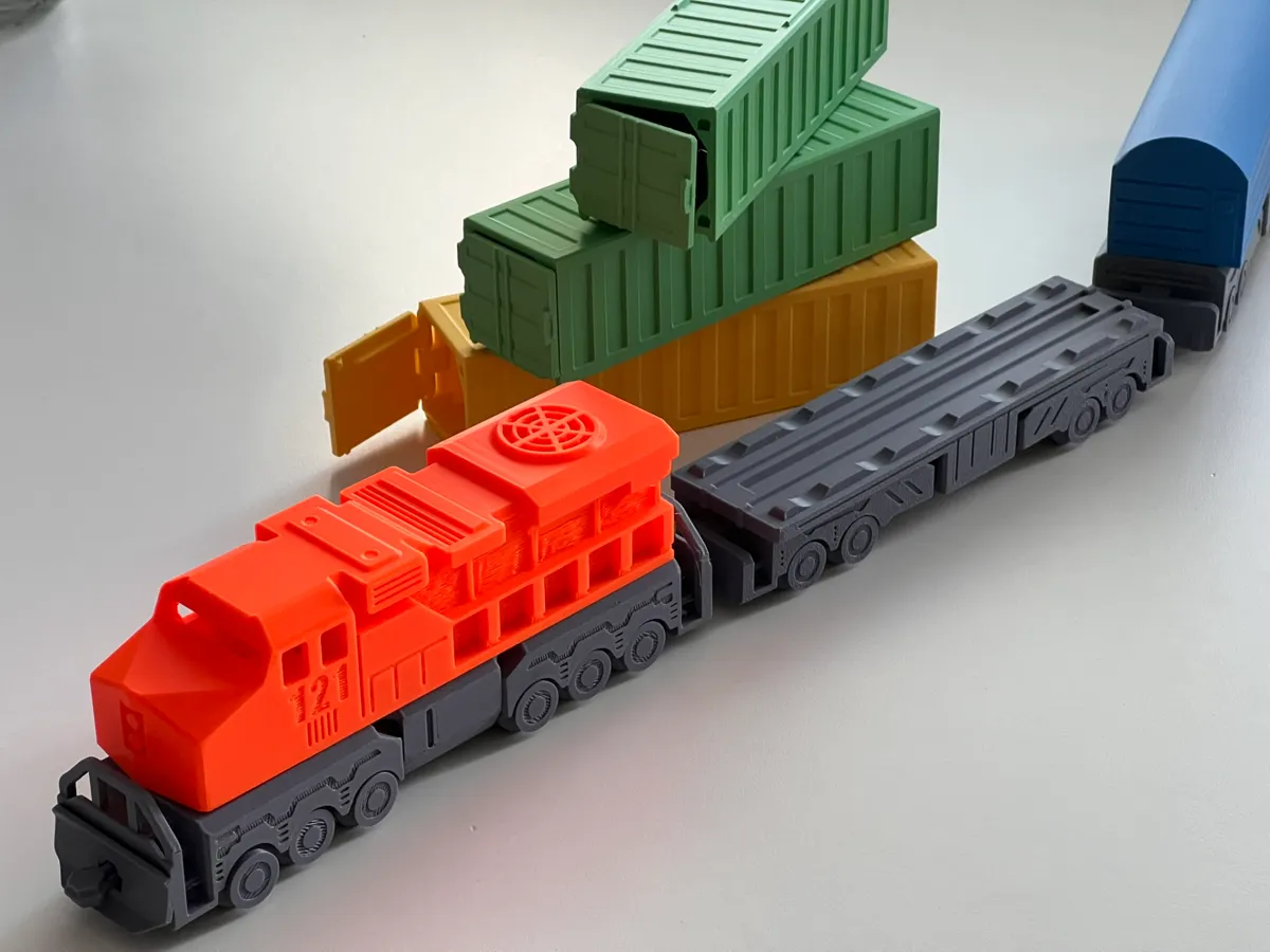 Flatcar Wagon with Container, photo 4 of 4 - Flatcar Wagon with Container Storage & Organisation