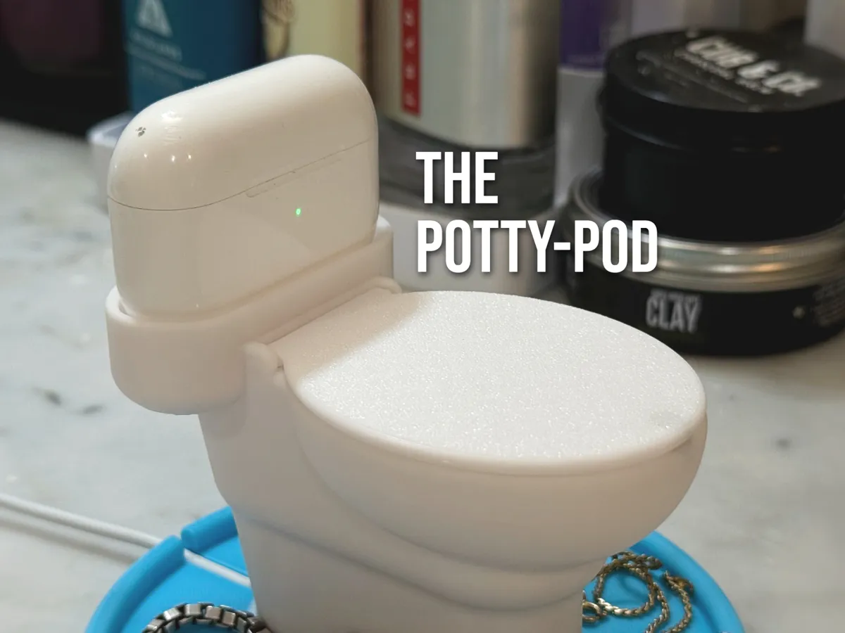 The Potty-Pod: Toilet Shaped Dock & Catchall Tray - Trays & Dividers, in stock