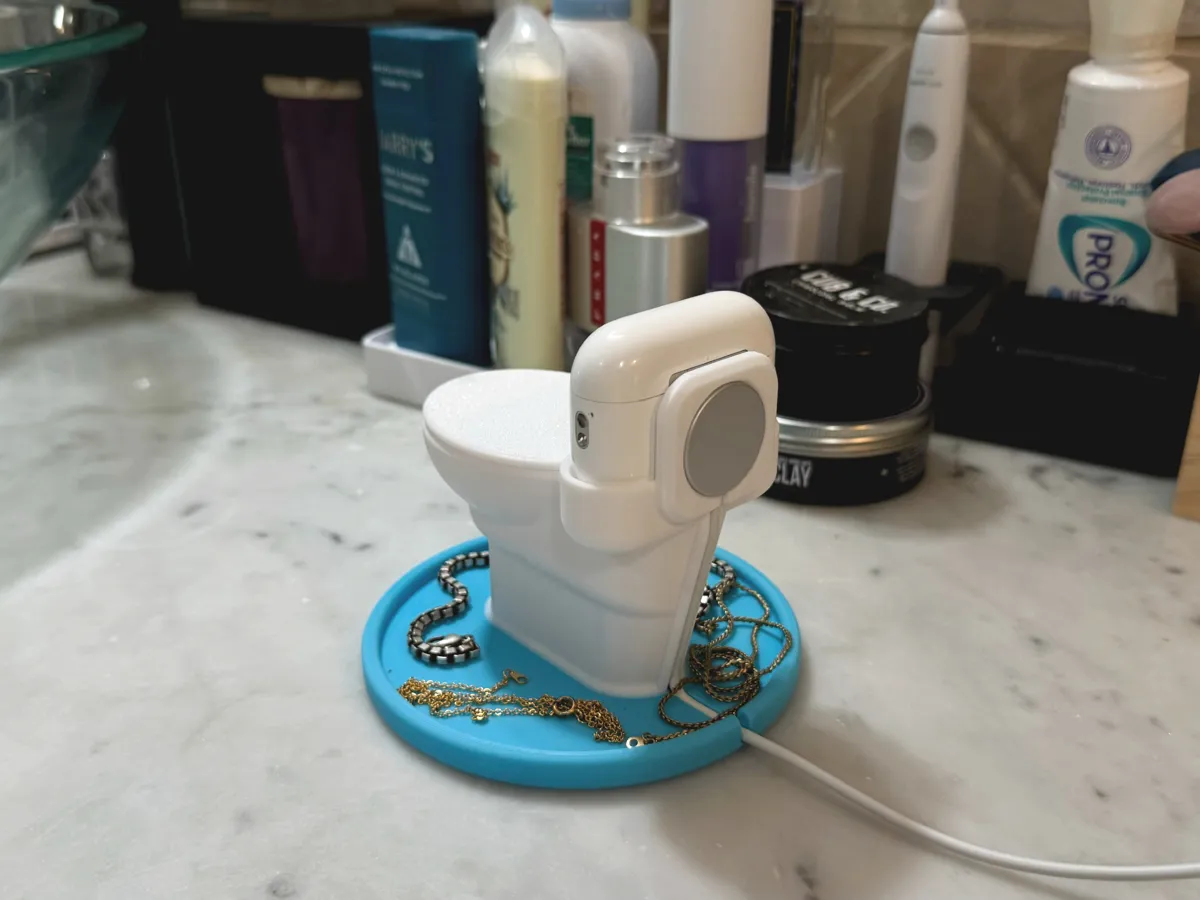 The Potty-Pod: Toilet Shaped Dock & Catchall Tray, photo 4 of 4 - The Potty-Pod: Toilet Shaped Dock & Catchall Tray Storage & Organisation