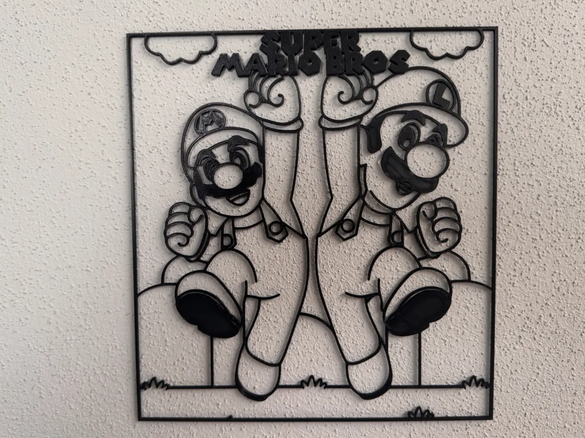 Super Mario Bros Wall Art Frame - Gaming Wall Art, in stock