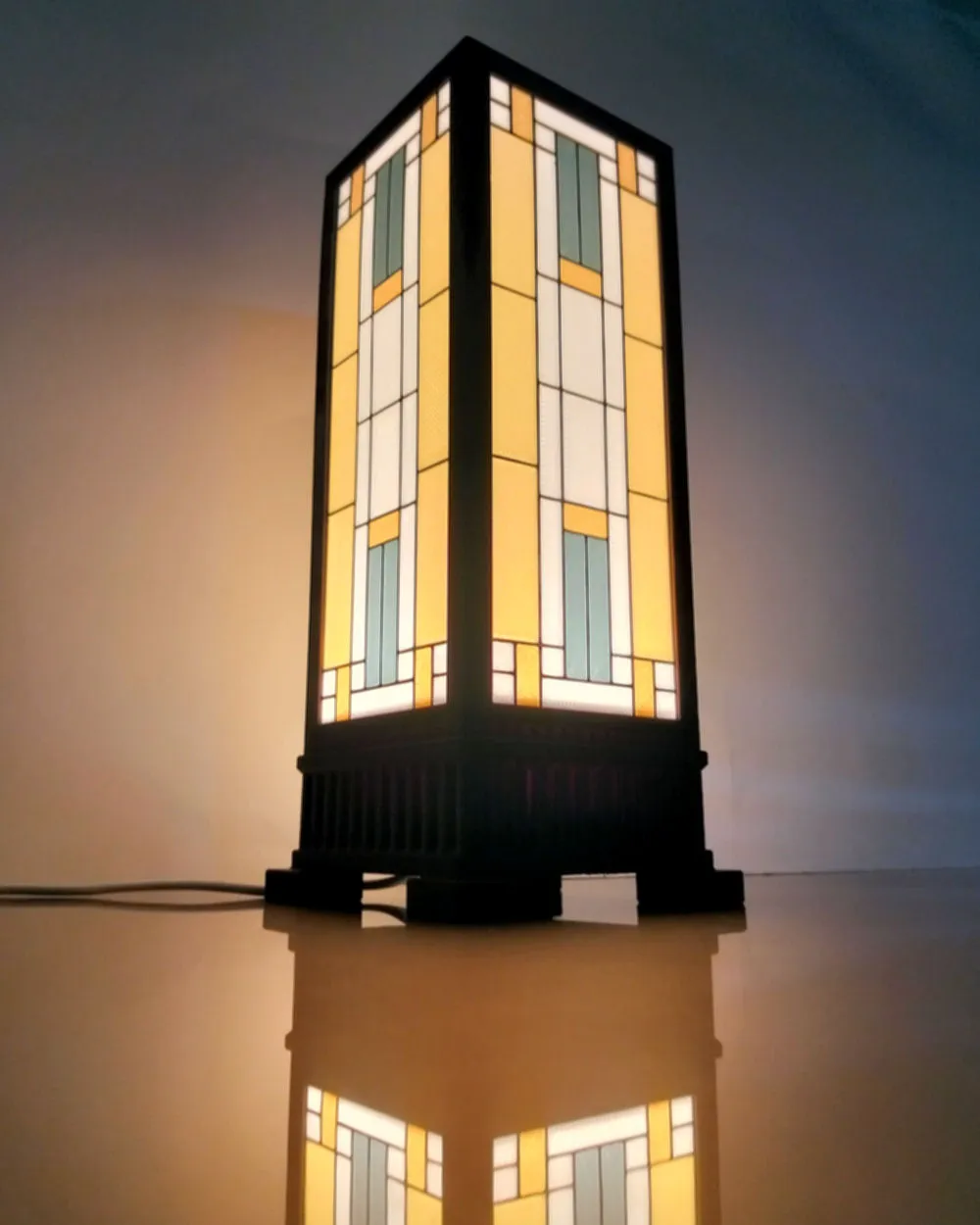 Art Deco Table Lamp - LED Lamp Kit 001, photo 2 of 2 - Art Deco Table Lamp - LED Lamp Kit 001 Art