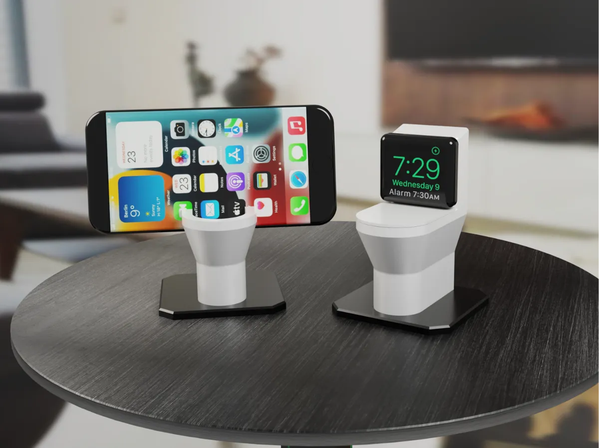 Toilet Charging Dock for Apple watch and iPhone - Apple Watch Stands, in stock