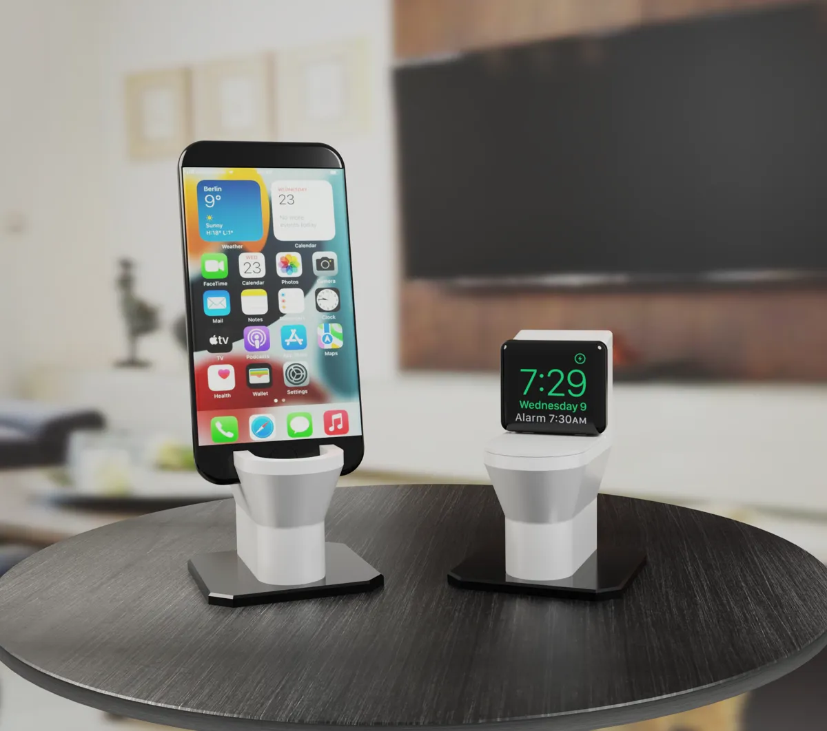 Toilet Charging Dock for Apple watch and iPhone, photo 3 of 4 - Toilet Charging Dock for Apple watch and iPhone Mobile & Device Accessories