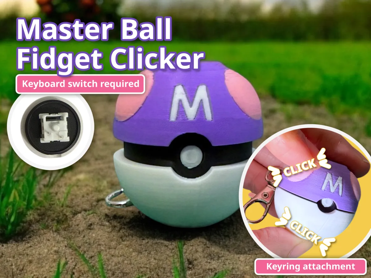 MasterBall Fidget Clicker - Keyboard Switch Fidget - Keyboard Cases, Stands & Wrist Rests, in stock in India