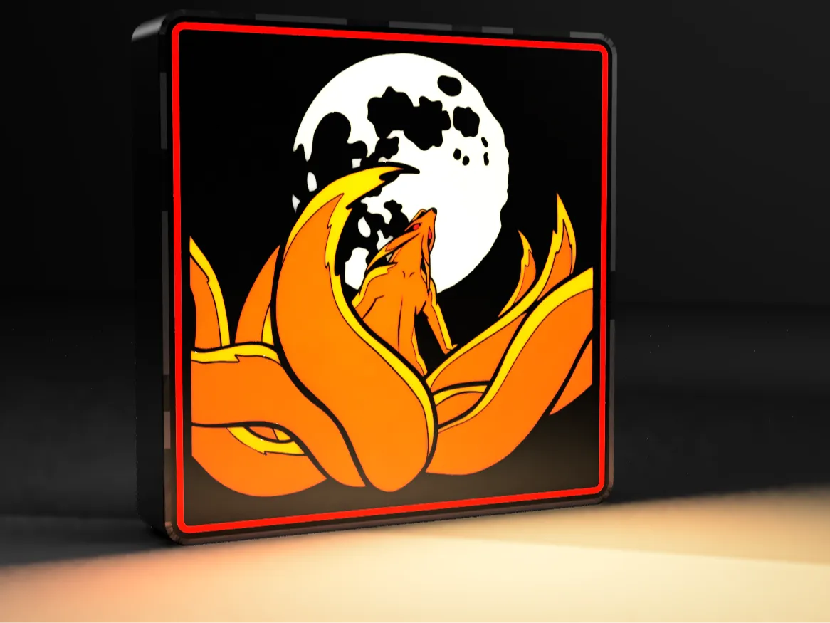 Naruto 9 Tail Beast Light Box - 2D Art, in stock in India