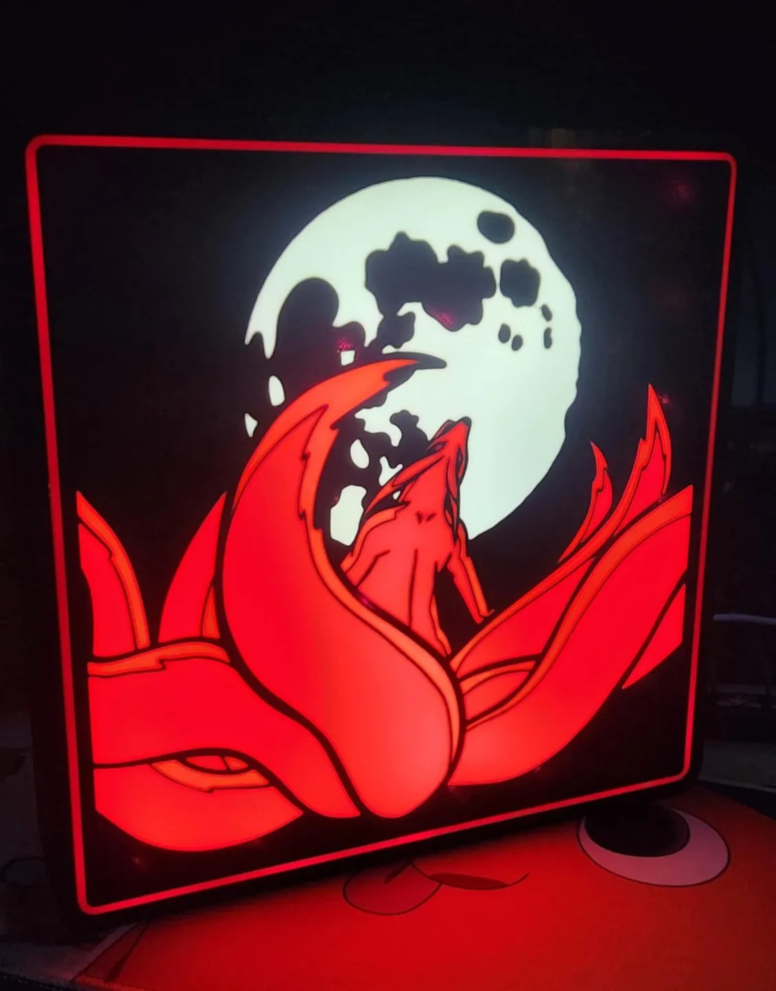Naruto 9 Tail Beast Light Box, photo 2 of 2 - Naruto 9 Tail Beast Light Box Art