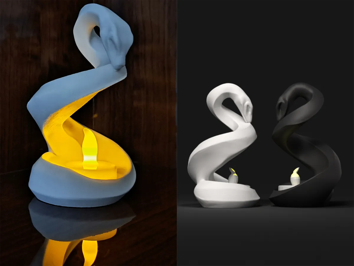 Elegant Snake Tea Light candle Holder - Decor, in stock in India