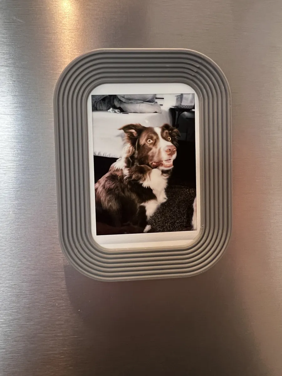 Textured Instax Mini Frame Magnet for Fridge, photo 3 of 4 - Textured Instax Mini Frame Magnet for Fridge Kitchen & Dining
