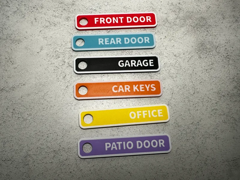 Collection of double sided key tags