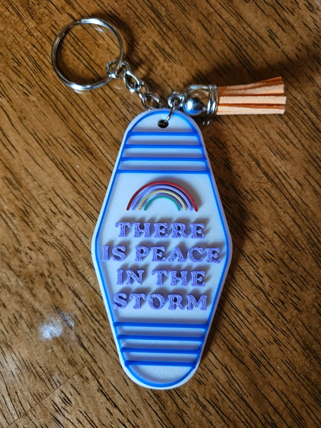 Motel Keychain Peace in the Storm - Heart, Symbol & Quote Keychains, in stock