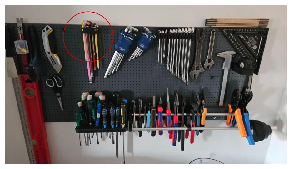 Allen key holder for Biltema pegboard, photo 2 of 3 - Allen key holder for Biltema pegboard Tools & Workshop