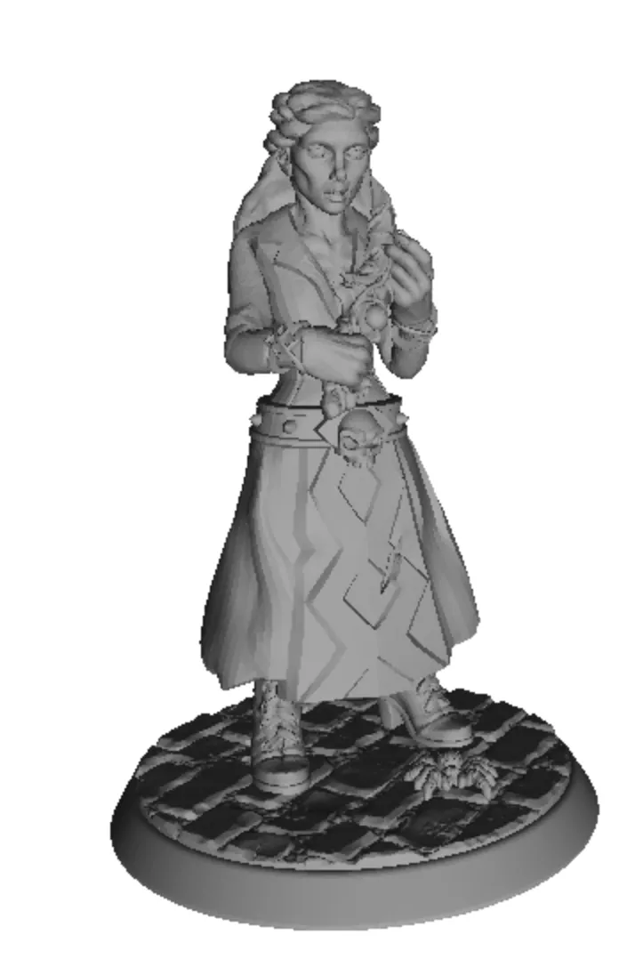 Dnd miniature female with a dagger, photo 2 of 2 - Dnd miniature female with a dagger Board Games & Tabletop