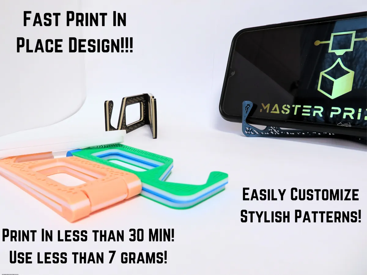 Foldable Phone Stand with Custom Pattern - Foldable & Portable Mobile Stands, in stock