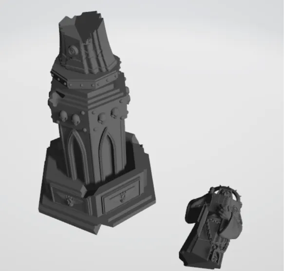 Pedestal with Hooded statue - body destroyed - Board Games, in stock in India