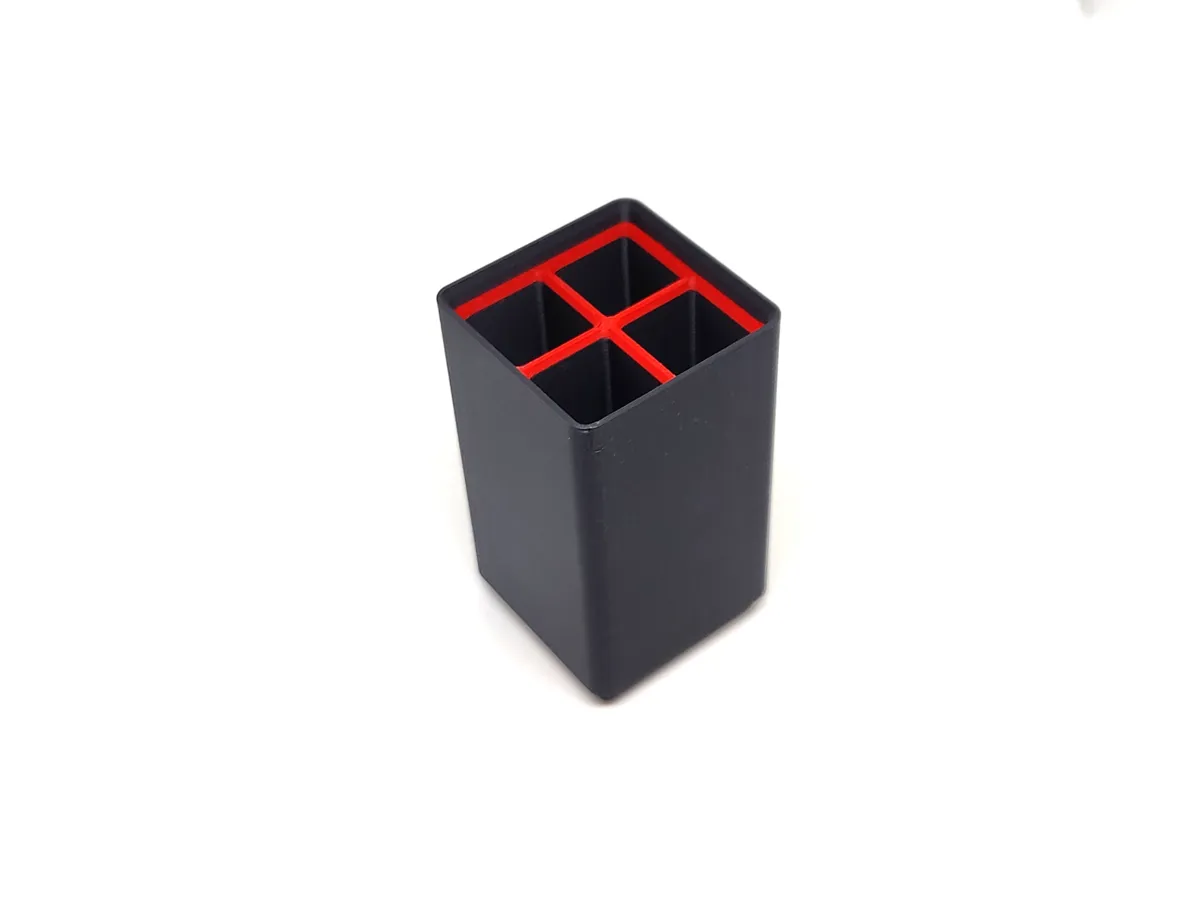 Pencil holder 4 compartments Gridfinity 1x1x10u, photo 4 of 4 - Pencil holder 4 compartments Gridfinity 1x1x10u Desk & Office