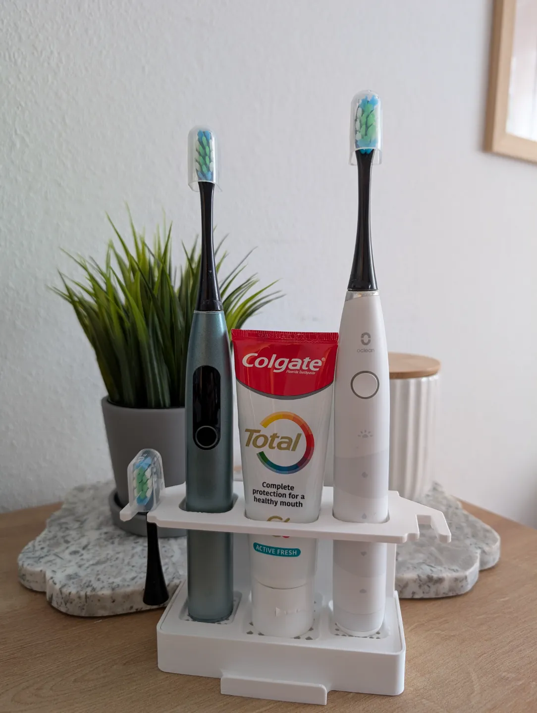 Toothbrush holder with dip tray or drawer, photo 3 of 4 - Toothbrush holder with dip tray or drawer Storage & Organisation