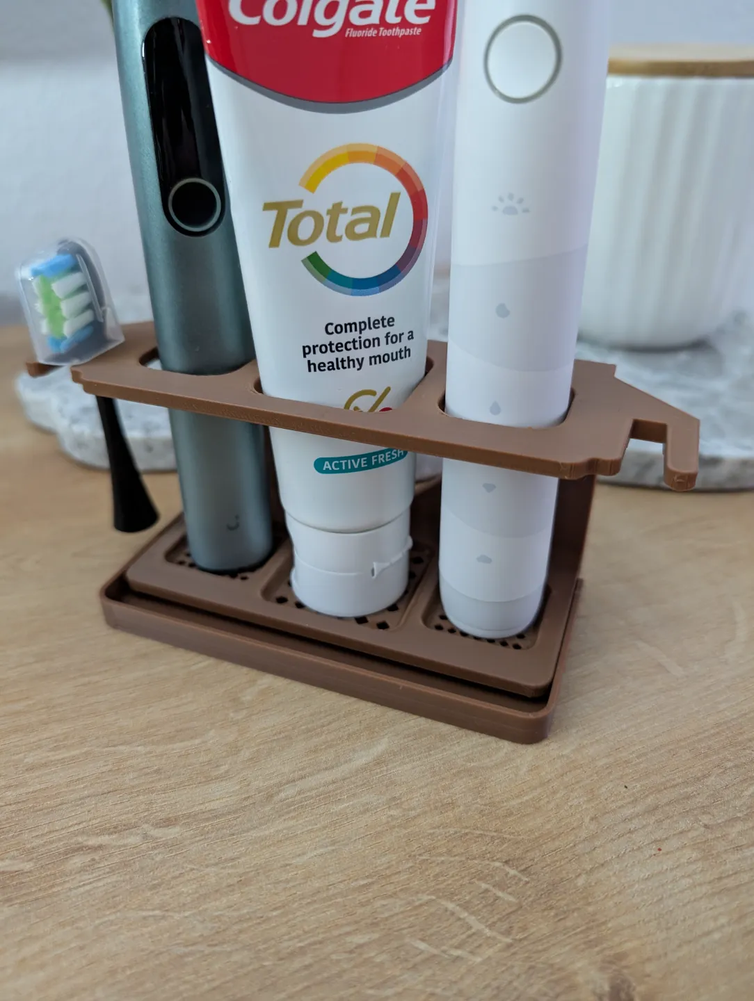Toothbrush holder with dip tray or drawer, photo 4 of 4 - Toothbrush holder with dip tray or drawer Storage & Organisation