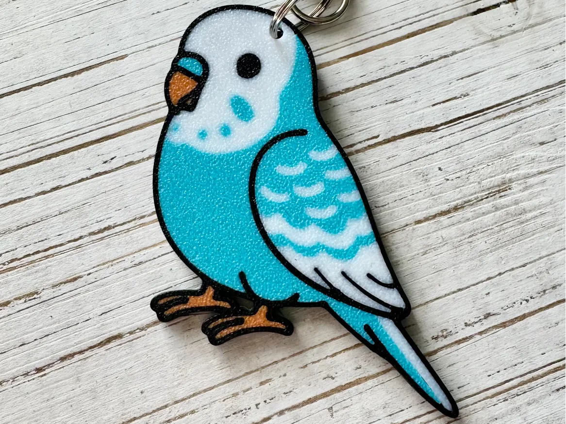 Budgie/Parakeet Keychain